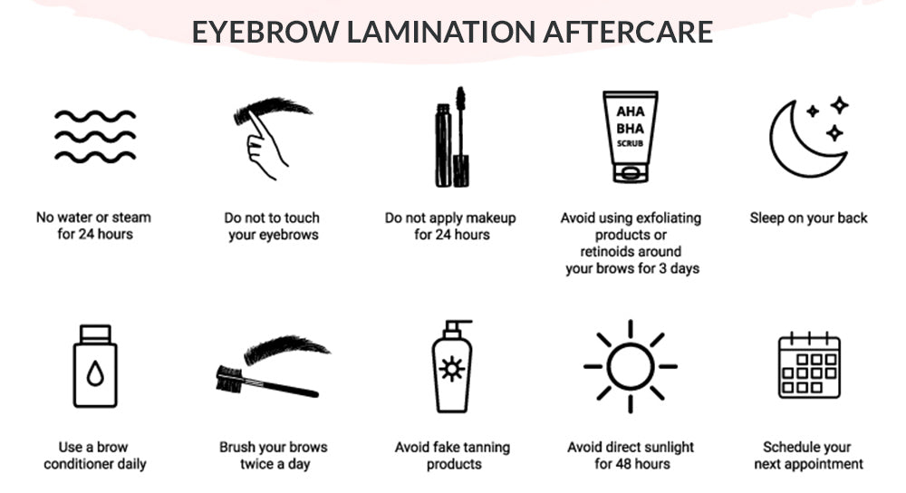 Aftercare for Eyebrow Lamination