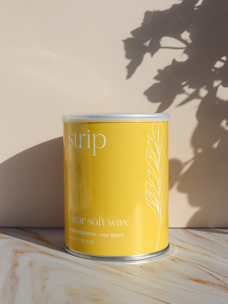 Rosin Free Clear Soft Strip Wax 28 oz can, the soft wax professional waxers use for faces and Brazilians, soft wax vs hard wax