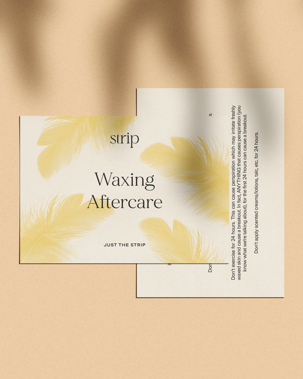 Waxing, Lash Lift & Brow Lamination Aftercare Cards